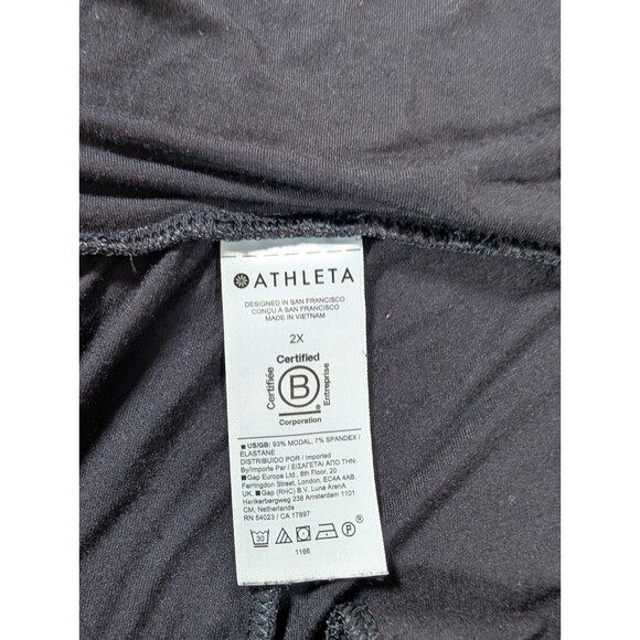 Womens Athleta Release Pant Black Plus Size 2X Yoga Tulip Hem Flowy Athleisure - Picture 4 of 8